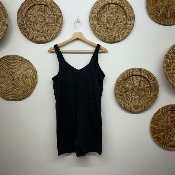 Offline by Aerie Black Romper XL Athleisure Yoga Workout Stretchy - Picture 2 of 6